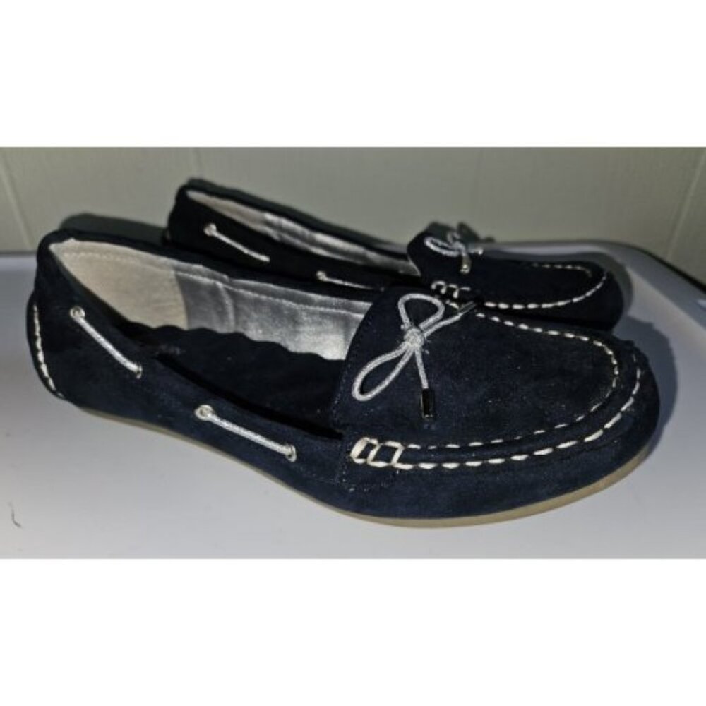 NEW Blue CUSHION WALK Suede Moccasin Loafers Ladies Size 8